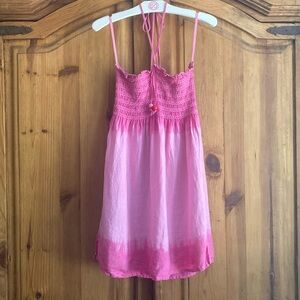 NWOT Rare Vintage Victoria’s Secret Pink Ombré Linen Mini Dress